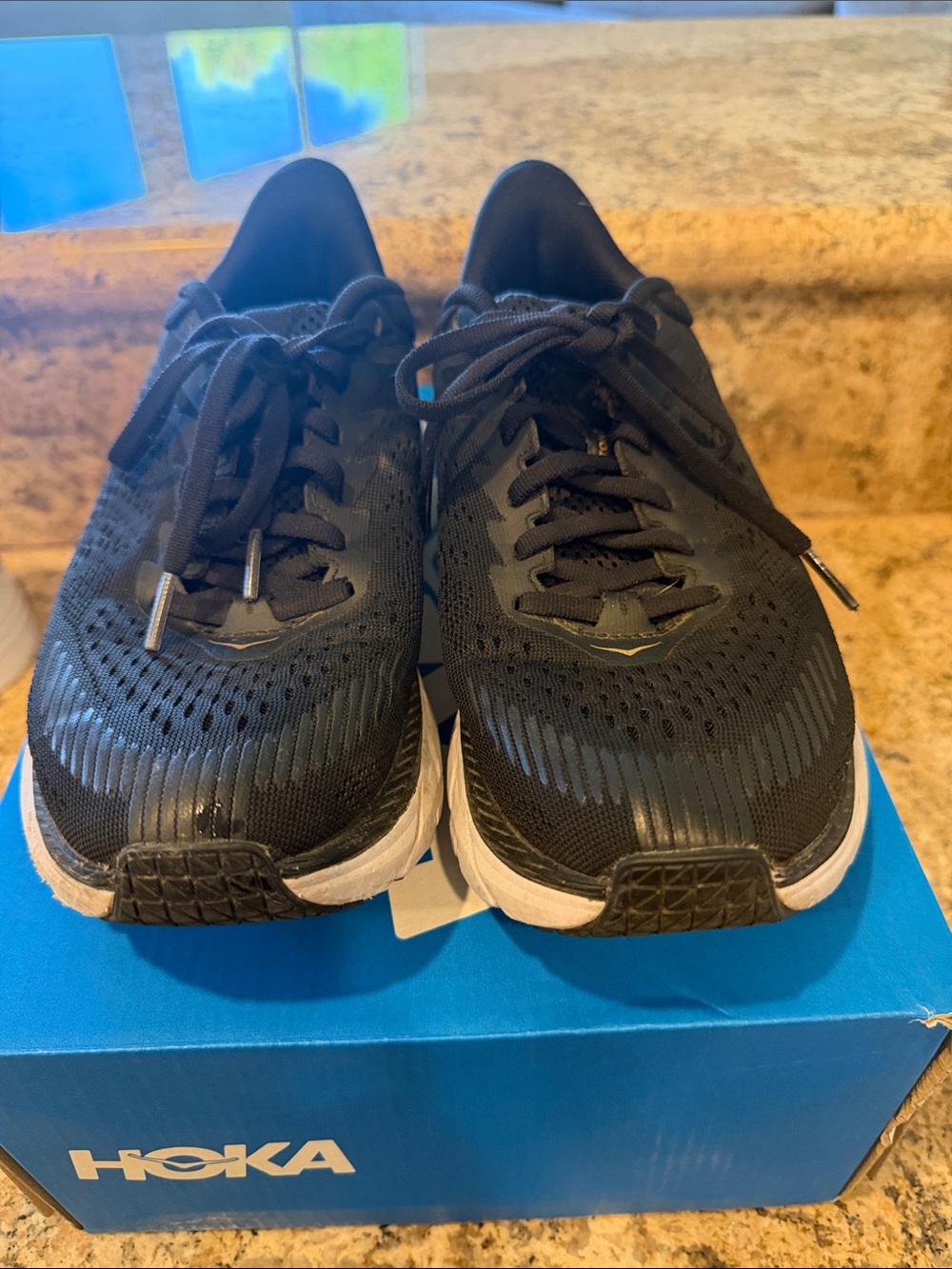 Hoka Women’s Black Athletic Running Shoes with White Midsole